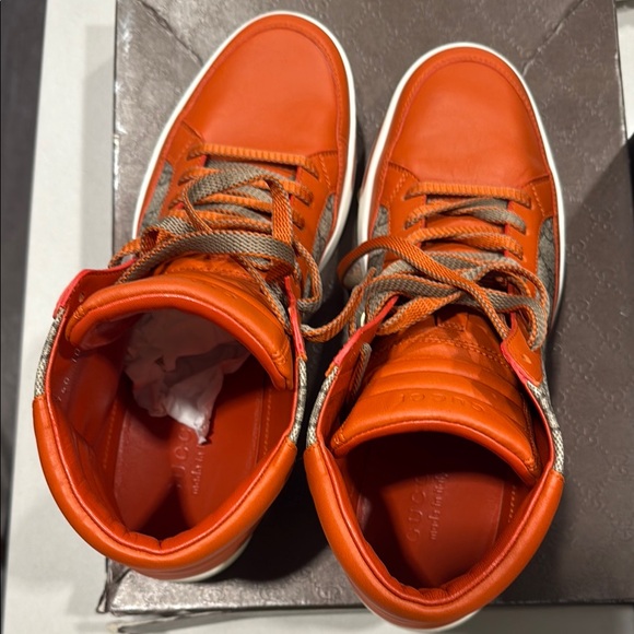 Gucci Orange High-Top Sneakers - Picture 7 of 7